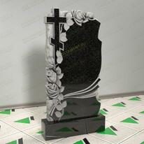 Памятник с розами и крестом № 12629