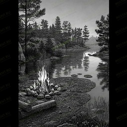 Костер на памятник гравировка