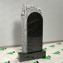 Памятник с голубями на березе на могилу