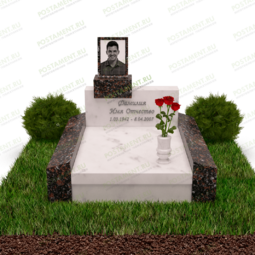 Европейский памятник маленький с фото на подставке