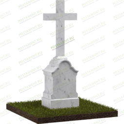 Голгофа на кладбище с крестом