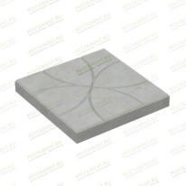 Плитка тротуарная 60011, название Цветок серая, размер 35×35×4