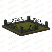 Цоколь на могилу с оградой 22333