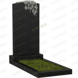 Надгробие с веткой березы