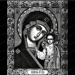 Икона Богородица рисунок на памятник