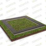 Гранитные полосы устанавливаются на верх бетонного цоколя. Стоимость указана для полос из гранита Габбро.&nbsp;