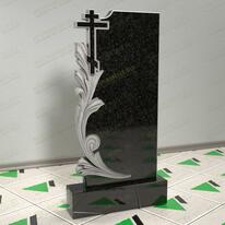 Памятник с лилиями и крестом  № 12585