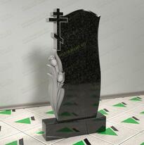 Памятник с тюльпанами и крестом № 12515