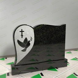 горизонтальный памятник с голубем 15707