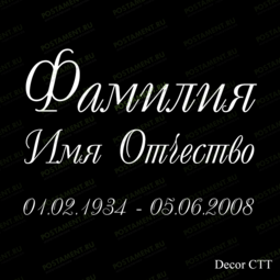 ФИО гравировка 91442