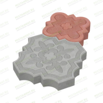 Плитка тротуарная 60106, название Клевер краковский серо-красная, размер 29,8×29,8×4,5 