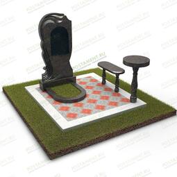 Гранитный мемориал со столом и лавкой