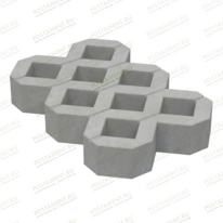 Плитка тротуарная 60013, название Газонный камень серая, размер 60×40×10