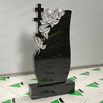Памятник с розами и крестом № 12560