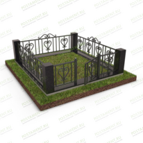 Цокольная ограда комбинированная 22160