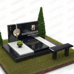 Комплекс гранитный с металлическими декором