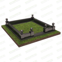 Цоколь на могилу с шарами 22111