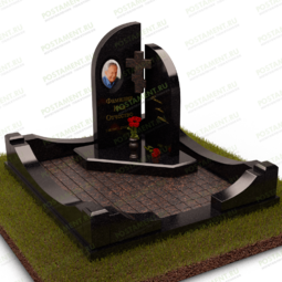 мемориальный комплекс из дымовского гранита с крестом