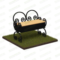 Лавка деревянная 50111 для оформления могилы