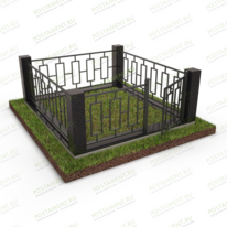 Столбы и ограда на могилу 22159