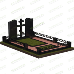 Мемориальный комплекс с крестом на двоих