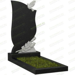 Памятник с розами и голубем