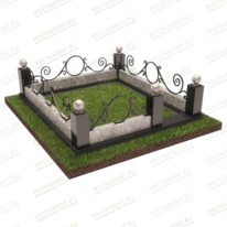 Цоколь из камня и металла 22132