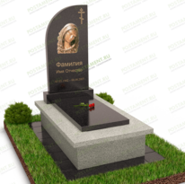 Гранитный комплекс с барельефом ангела № 18868