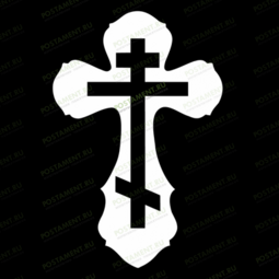 Изображение крестика на памятнике