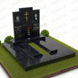 Семейный гранитный комплекс из трех стел