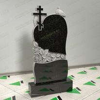 Памятник с сердцем и голубями № 12677