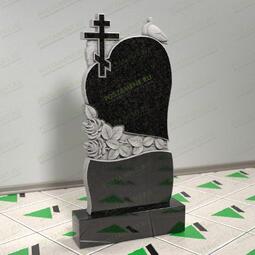 Памятник с сердцем и голубем 12677