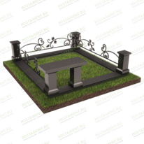 Цоколь с оградой на могилу 22153